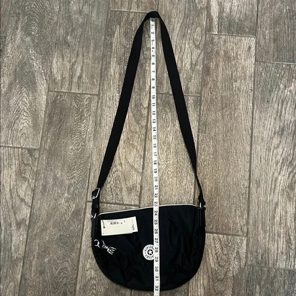 Kipling Anila Crossbody Shoulder Bag - Black Shine - Picture 8 of 12